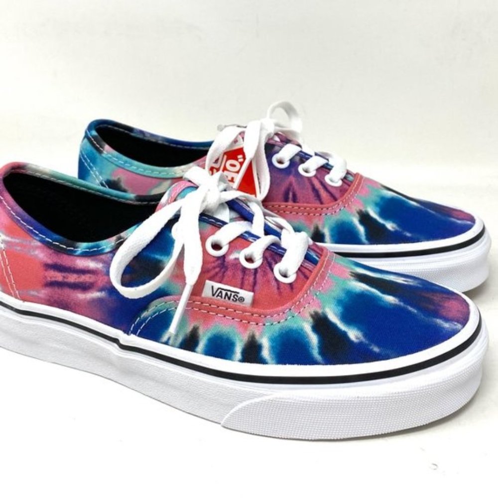 Vans Tie-Dye Blue Pink Low Top Sneakers